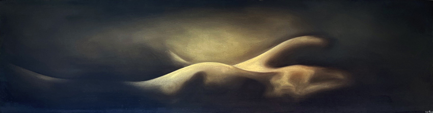 Sofia Minson nz contemporary artist, Papatuanukus Silence, Oil on Canvas